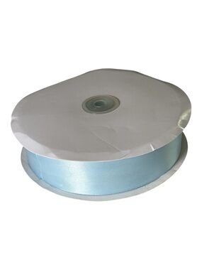 Satin Ribbon Roll - Light Blue. 100 yards. Maclemon Ribbons